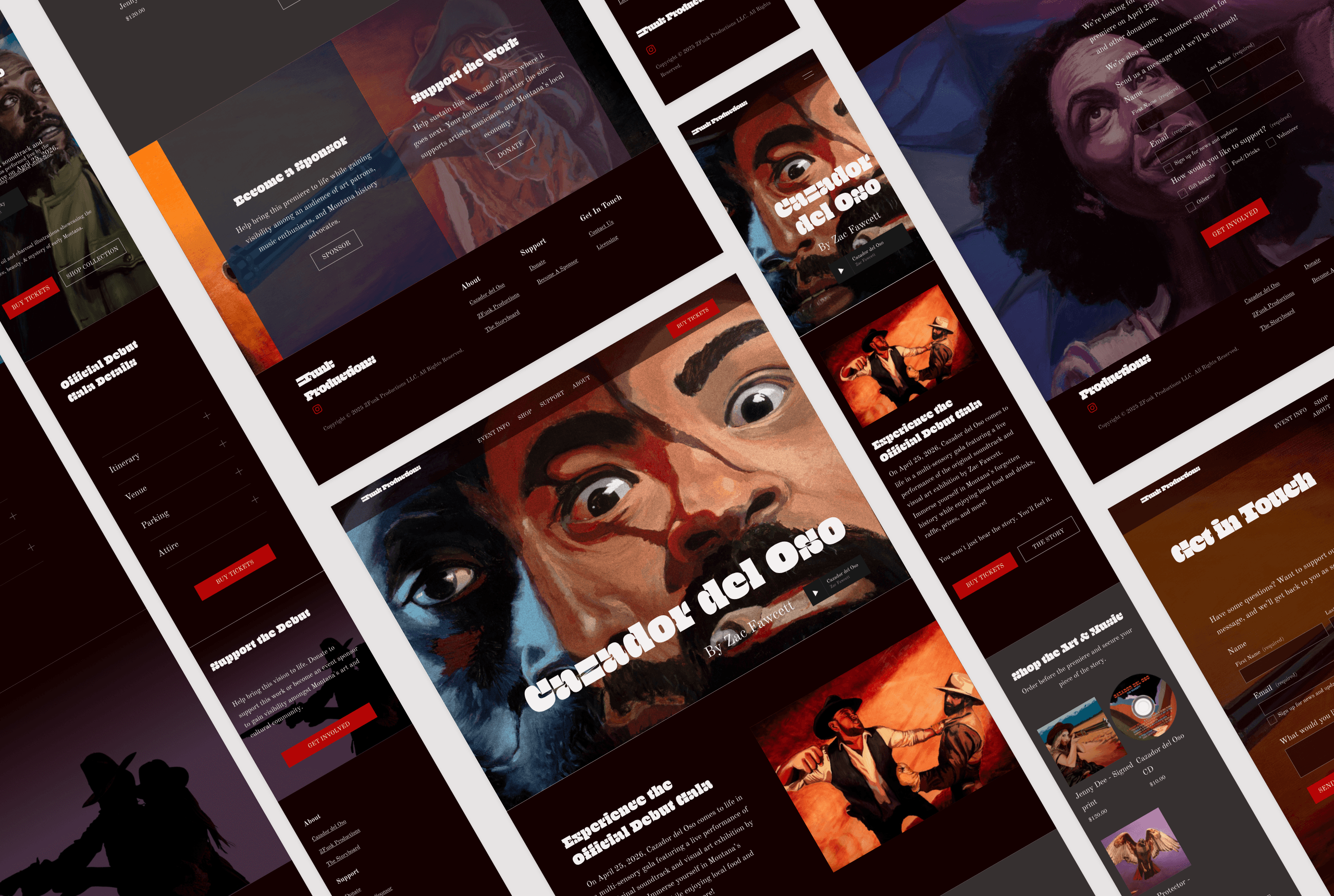 Cazador del Oso: multimedia web design preview