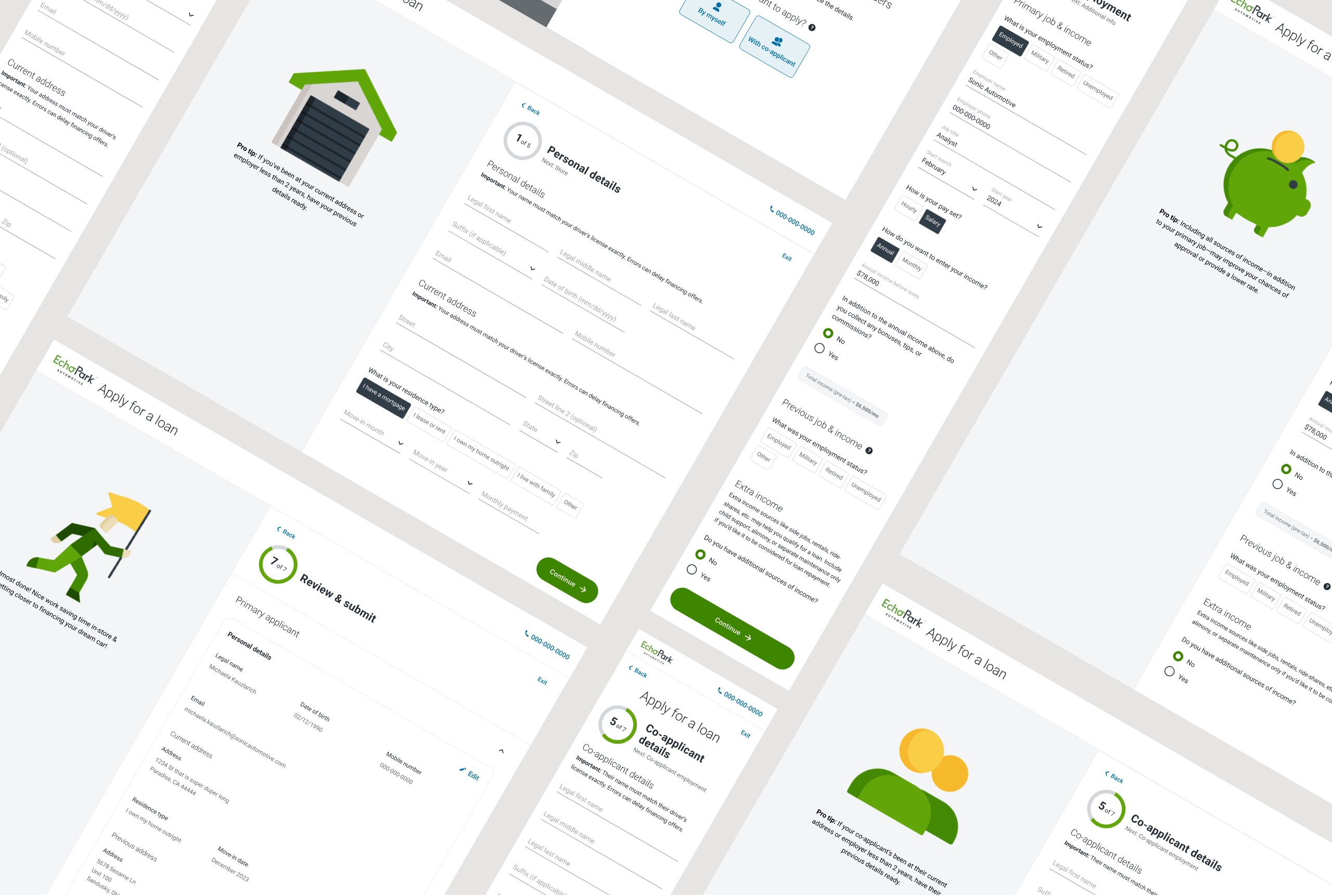 Credit application redesign preview
